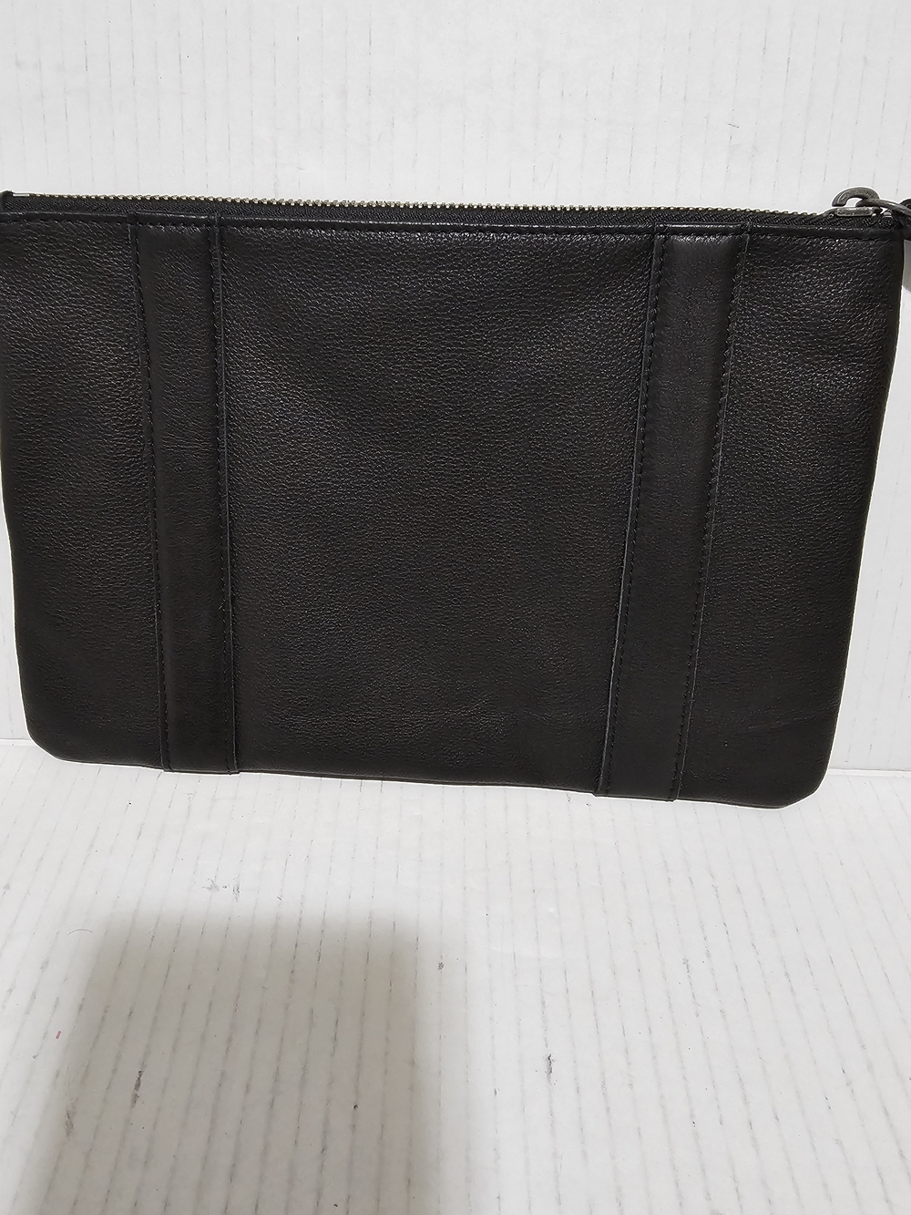 Liebeskind Black Leather Clutch Bag Makeup Pouch 7X10